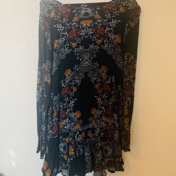 Free People Dark Floral Dress - Picture 1 of 4